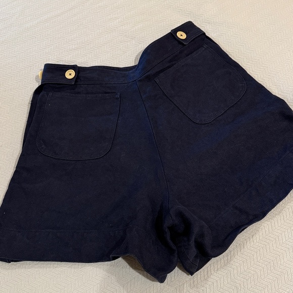 Loro Piana Midnight Blue High Waist Shorts - Picture 4 of 8